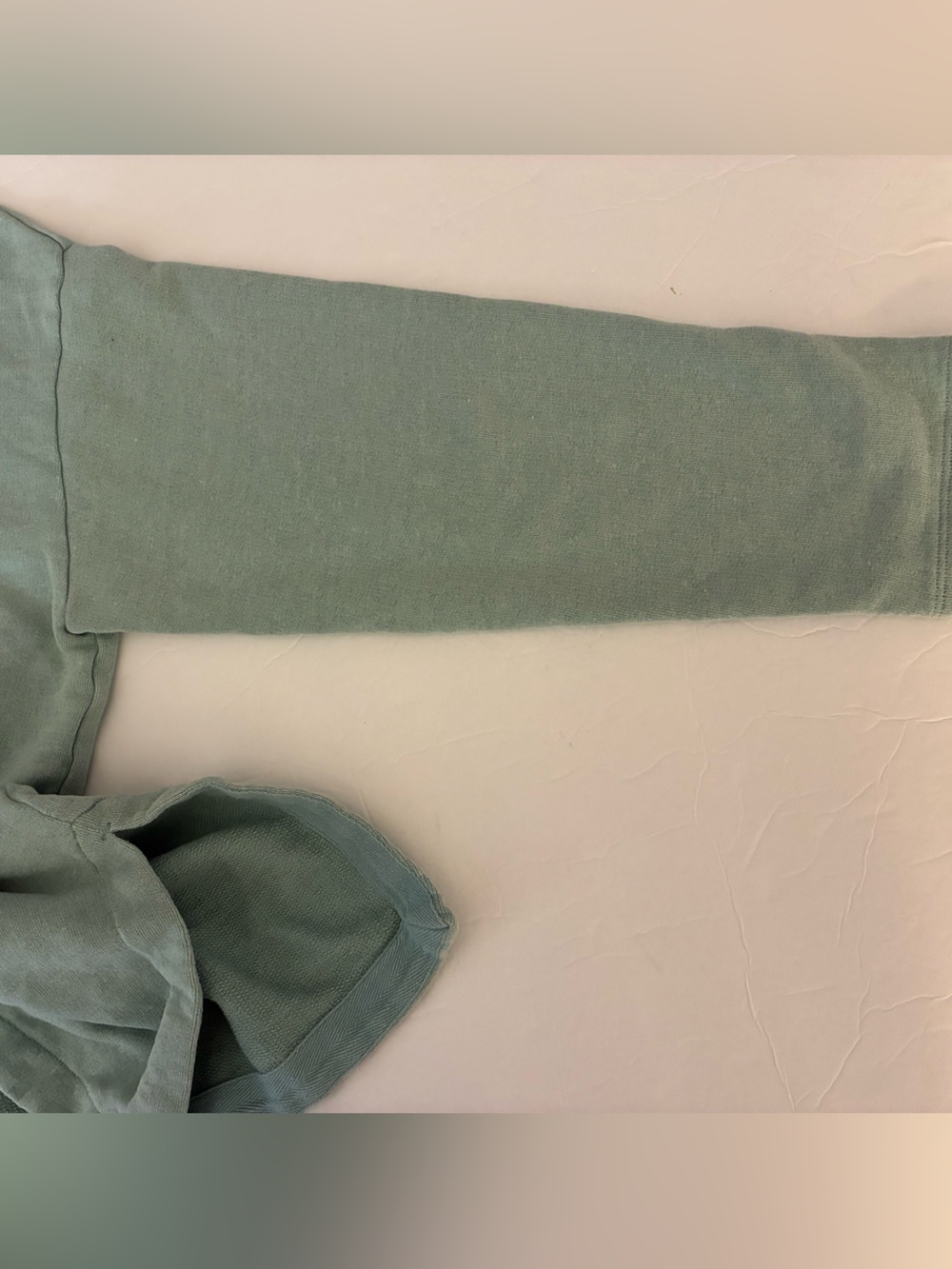 Eileen fisher Green Organic Cotton Blend Sweatshirt L Boxy Oversized Coastal - Picture 6 of 10